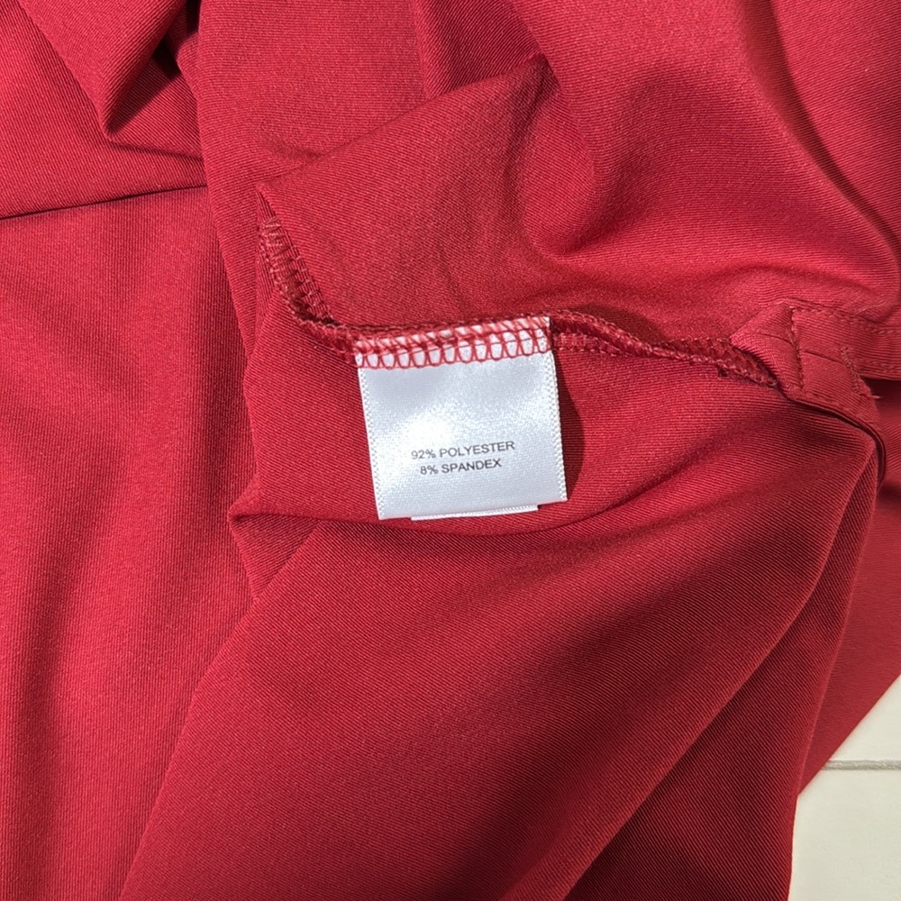 Peter Millar mens L Large red solid Sage Valley Golf summer comfort polo Shirt - Picture 4 of 4